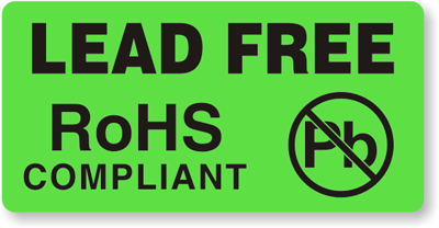 Lead Free/RoHS Compliant Label - 2 x 2